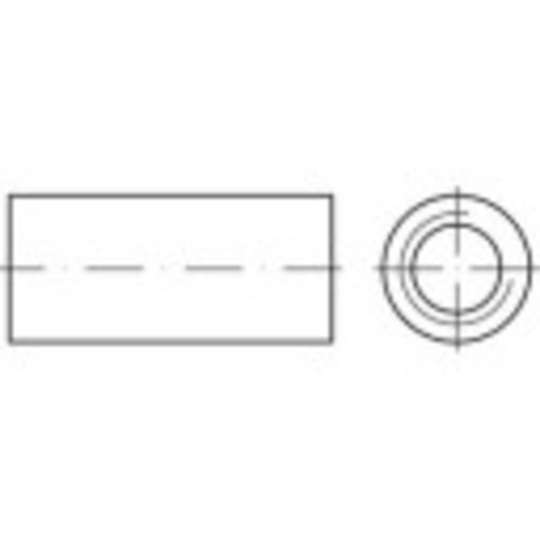 TOOLCRAFT 1069497 Skarvhylsa M6 25 mm Rostfritt stål A2 50 st