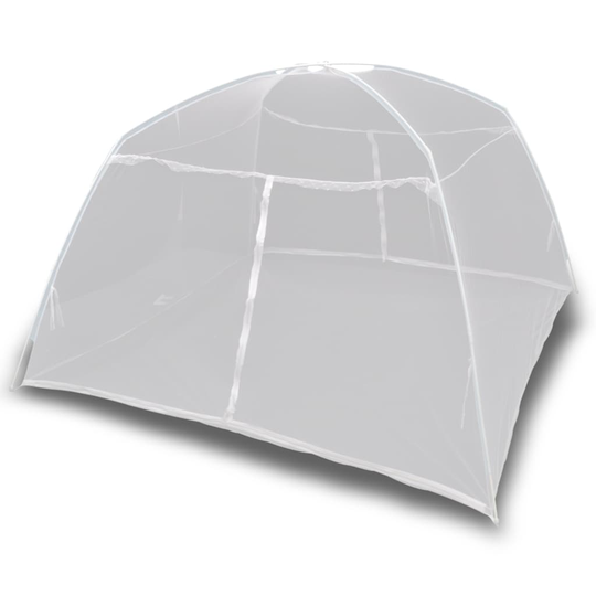 vidaXL Campingtält 200x180x150 cm fiberglas vit
