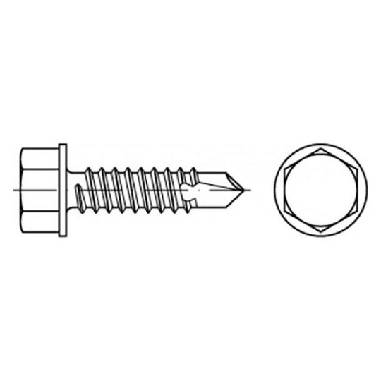 REYHER 075040140042025 Flänsskruv 4,2 x 25 mm, 1000-pack, HB ST