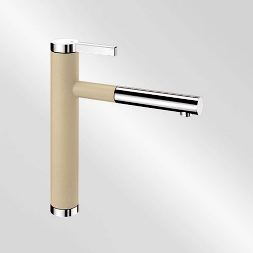 Blanco Köksblandare Linee S Silgranit-look - Silgranit-look Champagne / Krom