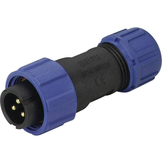 Weipu SP1310 / P 2 I Rundkontakt Kontakt hane rak Serie (rundkontakt): SP13 Totalt antal poler: 2 1 st