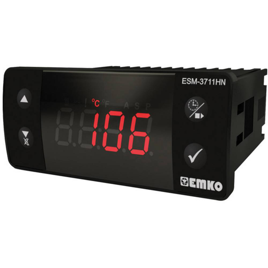 Emko ESM-3711-H.5.05.0.1/00.00/1.0.0.0 2-punkts regulator Termostat J 0 till 800 °C Relä 16 A (L x B x H) 65 x 76 x 35 mm