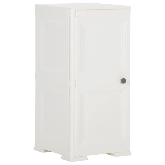 vidaXL Plastskåp 40x43x85,5 cm träimitation vit