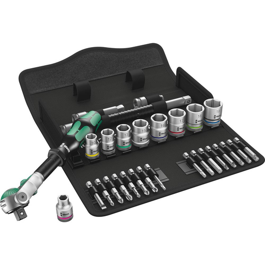 Wera 8100 SB 6 Zyklop Speed Hylsnyckelsats metrisk 3/8 29 delar 05004046001