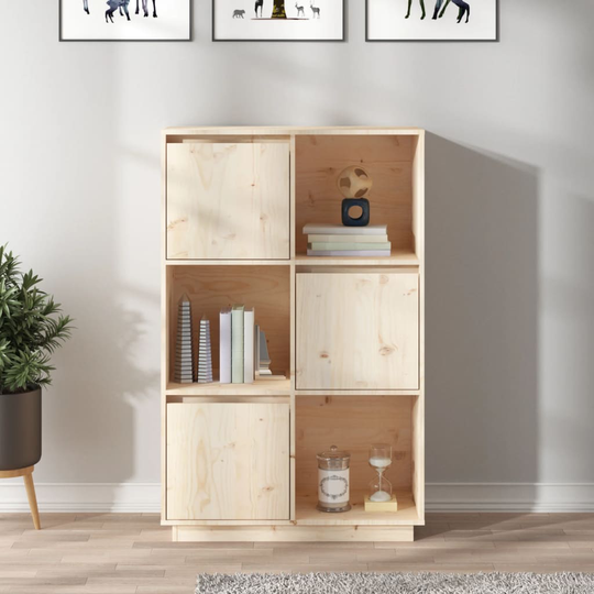 vidaXL Högskåp 74x35x117 cm massiv furu
