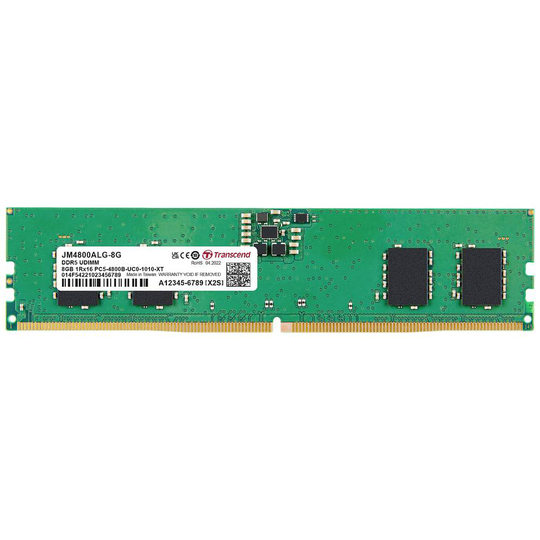 Transcend JM4800ALG-8G Internminne Desktop Modul JetRam 8 GB 1 x 8 GB DDR5-RAM 4800 MHz CL40