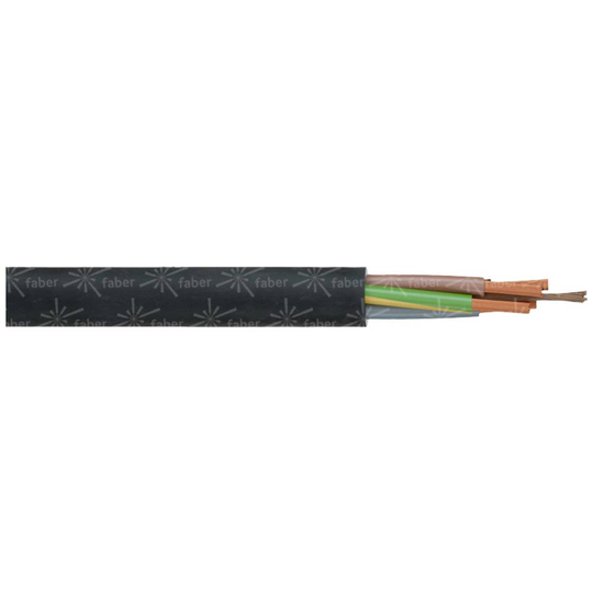 Faber Kabel 050067 Slangledning H07RN-F 5 G 4 mm² Svart Metervara