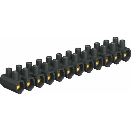 Seriekopplingsplint Flexibel: 35-35 mm² Styvhet: - Antal poler: 12 OBO Bettermann 2056593 10 st Svart
