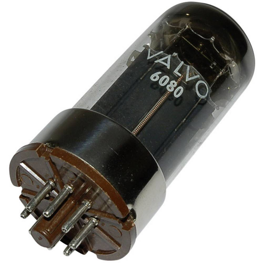6080 = 6 A S 7 W Elektronrör Dubbeltriod 100 V 100 mA Antal poler: 8 Lampsockel: Oktal Innehåll 1 st