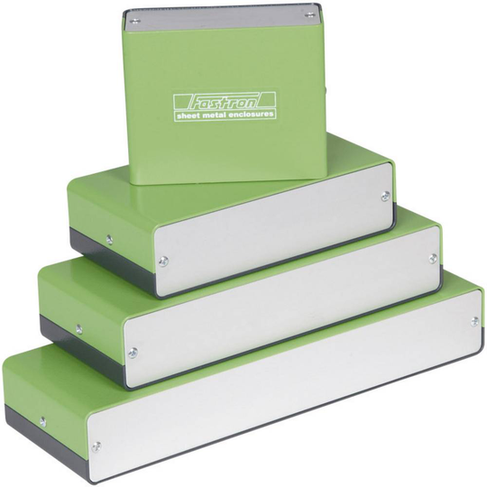 Fastron FSG1584 Enclosure AL 150x80x40mm Grey/Green metal end panels Universalhölje 150 x 80 x 40 Aluminium Grön, Grå 1 st