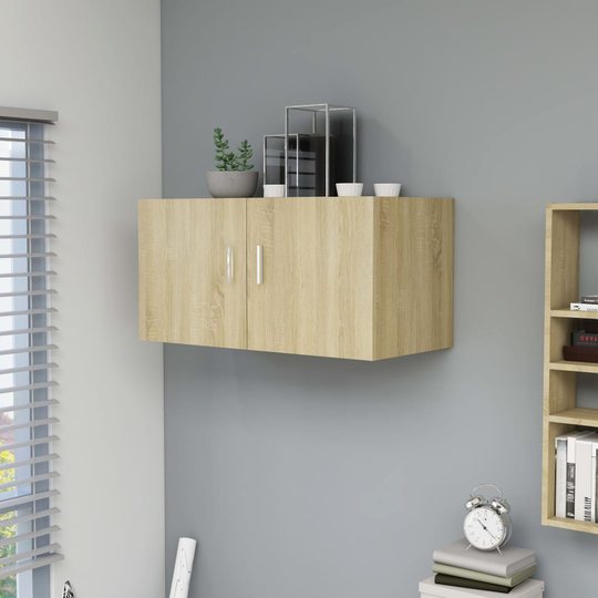 vidaXL Väggmonterat skåp sonoma-ek 80x39x40 cm spånskiva