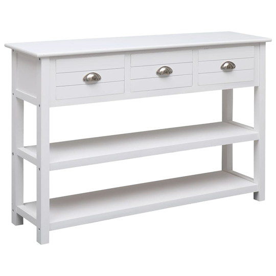 vidaXL Skänk vit 115x30x76 cm trä
