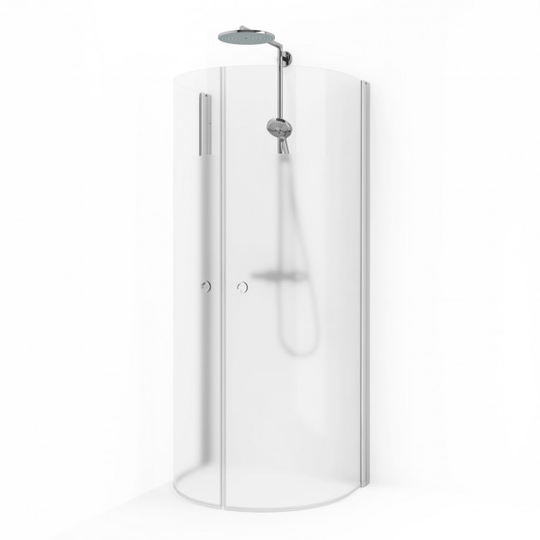 Macro Duschhörn Spirit U 67x90 - Halvfrost med hållgrepp Blank 67 x 90