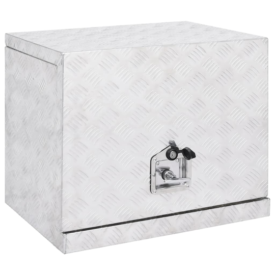 vidaXL Förvaringslåda aluminium 62x40x50 cm silver
