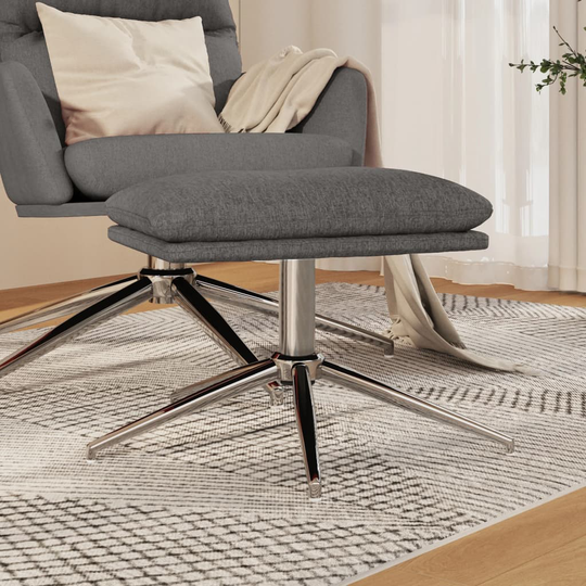 vidaXL Fotpall ljusgrå 60x60x39 cm tyg