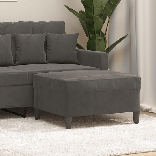 vidaXL Fotpall mörkgrå 70x55x41 cm sammet