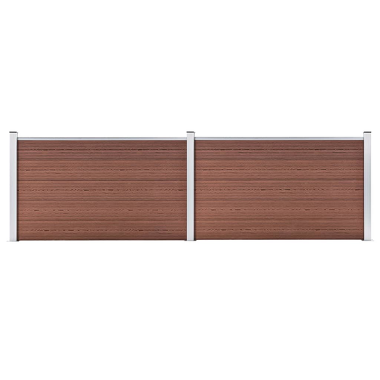 vidaXL Staketpanel WPC 353x106 cm brun