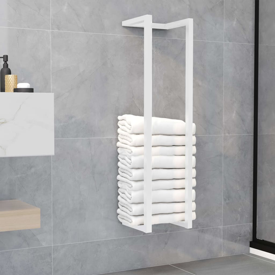 vidaXL Handdukshängare vit 25x20x95 cm stål