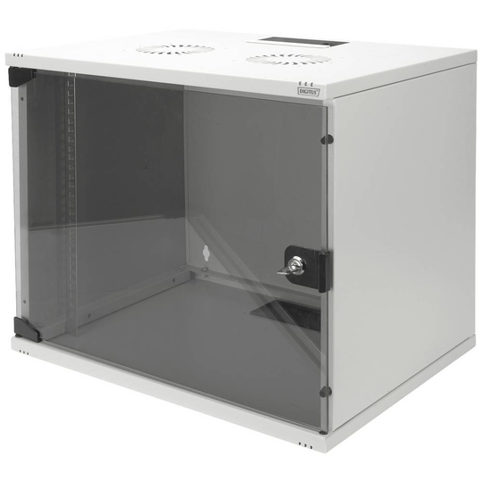 Digitus DN-19 09-U-S-1 19 väggskåp (B x H x D) 540 x 460 x 400 mm 9 U Grå-vit (RAL 7035)