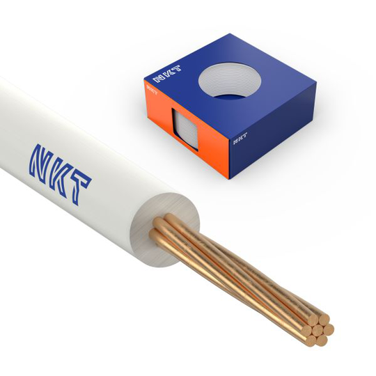 NKT FQ XTRA Installationskabel 450/750V, 1.5 mm², 100 m ring Vit