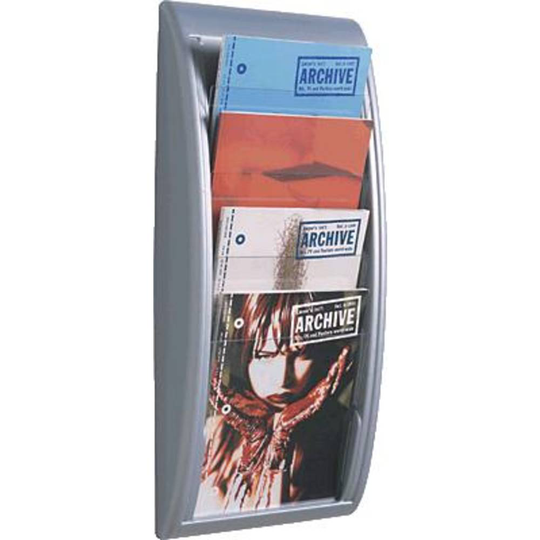 Paperflow Prospekthållare 4061-35 Aluminium DIN A4 290 mm x 650 mm x 95 mm Ytantal 4