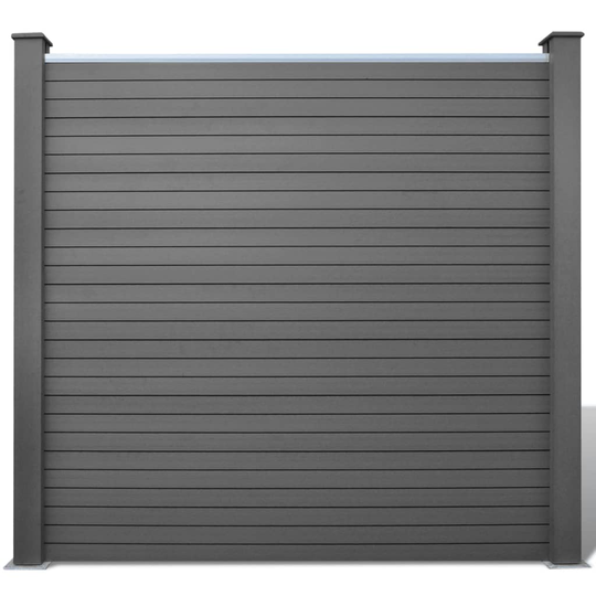 vidaXL Staketpanel trädgård 3 st WPC 538 cm grå
