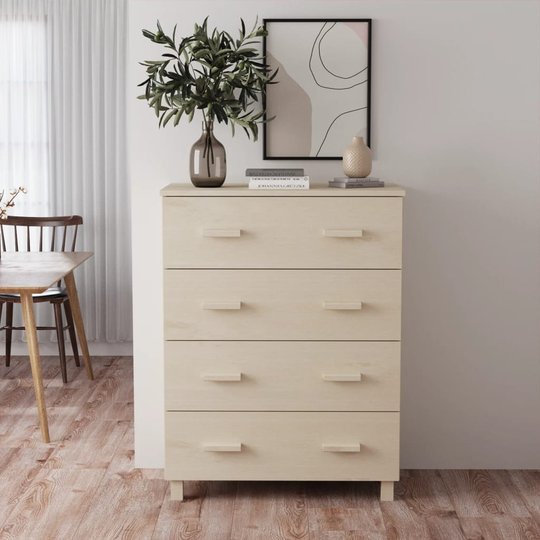 vidaXL Skänk honungsbrun 79x40x103,5 cm massiv furu