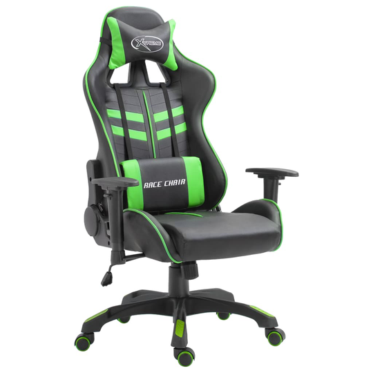 vidaXL Gamingstol grön konstläder