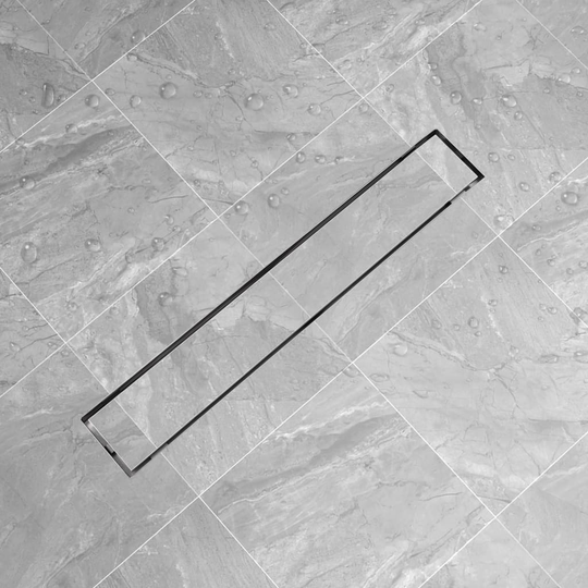 vidaXL Avlång golvbrunn 730x140 mm rostfritt stål
