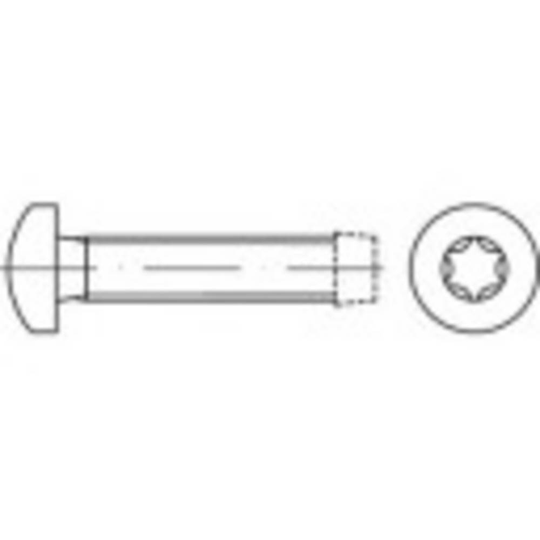 TOOLCRAFT 141225 Gängpressande skruvar M3 4 mm T-profil DIN 7500 Stål galvaniskt förzinkad 1000 st