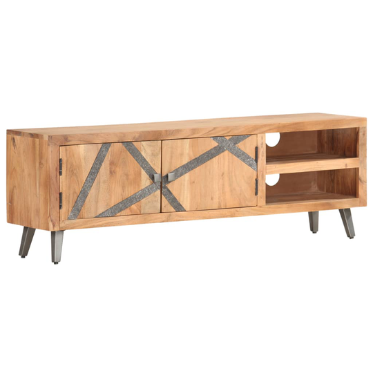 vidaXL TV-bänk 120x30x40 cm massivt akaciaträ