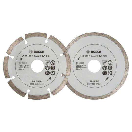 2-packDiamant-kapblad 115 mm byggmaterial/kakel Bosch Accessories 2607019478 2 st