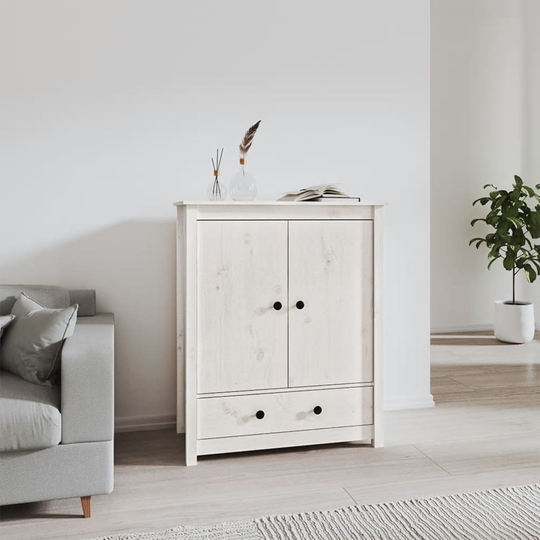 vidaXL Skänk vit 83x41,5x100 cm massiv furu