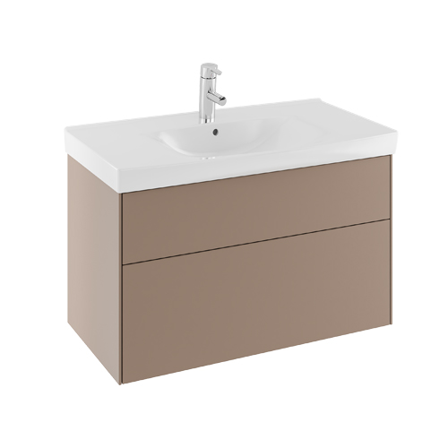 Kommod med tvättställ IFÖ Sense 900 mm, Brun