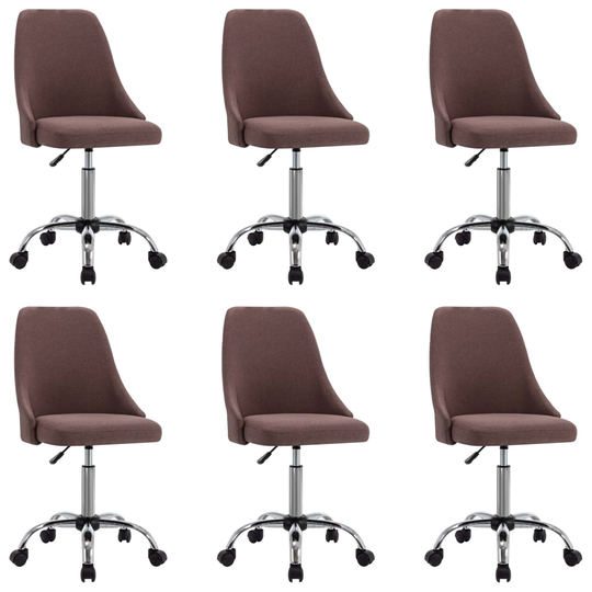 vidaXL Matstolar 6 st taupe tyg