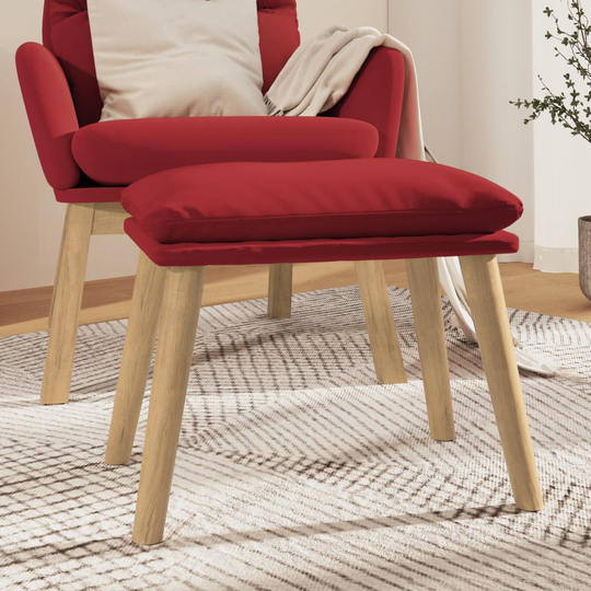 vidaXL Fotpall vinröd 45x29,5x39 cm sammet