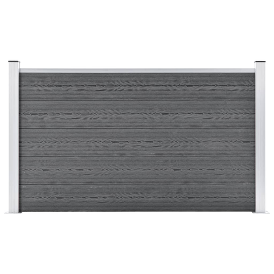 vidaXL Staketpanel WPC 180x105 cm grå