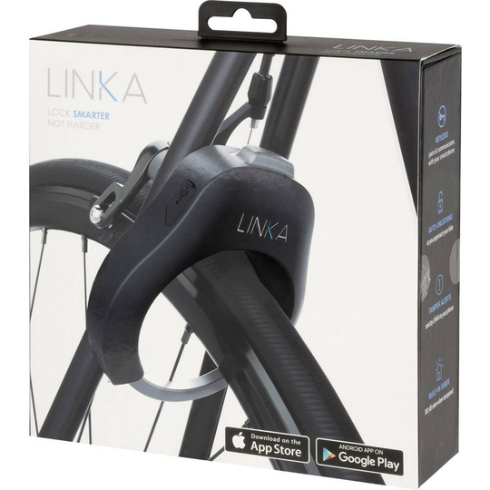 Linka Bluetooth Bicycle lock Ramlås Svart med larm, med rörelsedetektor
