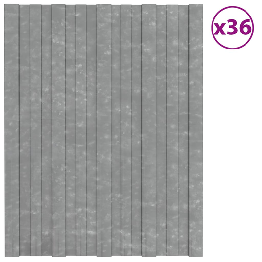 vidaXL Takprofiler 36 st galvaniserat stål silver 60x45 cm