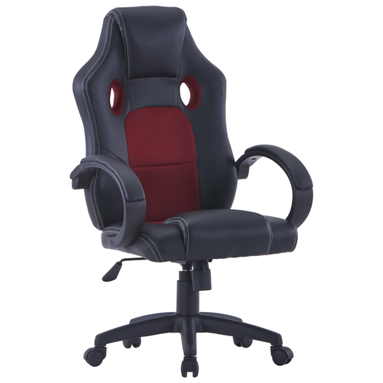vidaXL Gamingstol vinröd konstläder