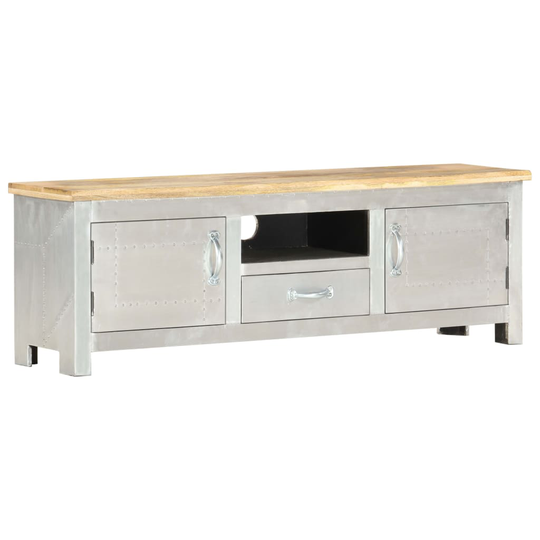 vidaXL TV-bänk aviatorstil 120x30x40 cm massivt mangoträ