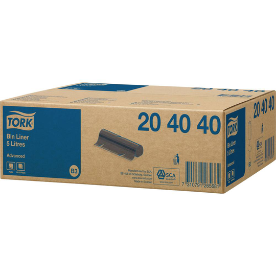 TORK Advanced 204040 Sopsäck 5 l Plast Svart 1000 st