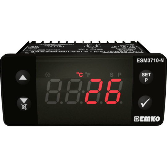 Emko ESM-3710-N.8.18.0.1/00.00/2.0.0.0 2-punkts regulator Termostat NTC -50 till 100 °C Relä 16 A (L x B x H) 65 x 76 x 35 mm