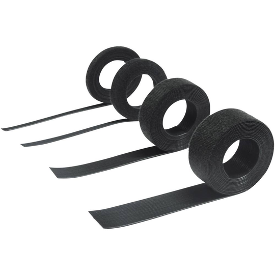 Kardborreband för paketering Statisk del och fleecedel (L x B) 2500 mm x 7.5 mm Svart Hebotec 11-KE07002,5FRT 2.5 m