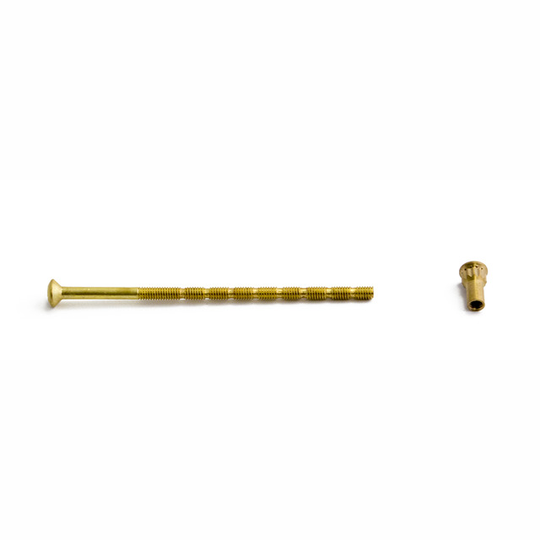 SKRUV MED HYLSMUTTER M4 9-90-7 90MM MÄSSING | Beijerbygg Byggmaterial