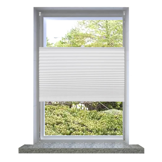Plisségardin 40x100 cm vit
