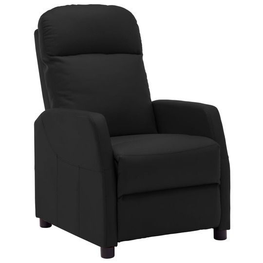 vidaXL Reclinerfåtölj svart konstläder
