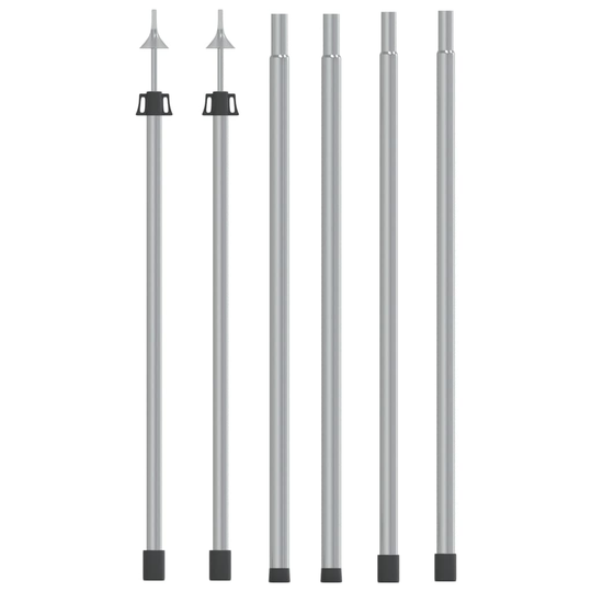 vidaXL Teleskopiska presenningsstänger 102-260 cm 2 st
