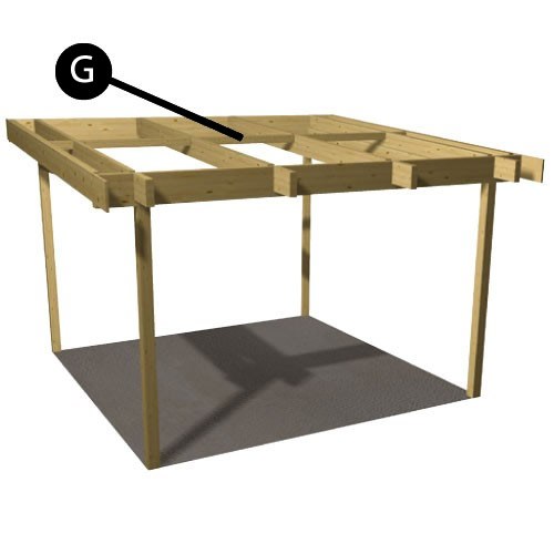 4 - pack Regel 45 x 70 x 3300 mm