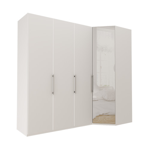 Garderob Atlanta - Vit 150 cm, 236 cm, Vit